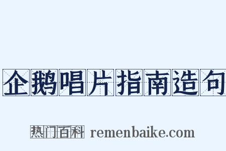 企鹅唱片指南造句是什么意思的图片